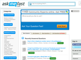 'askmefast.com' screenshot