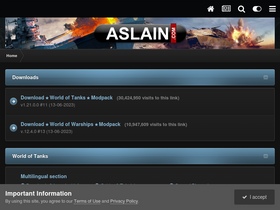 'aslain.com' screenshot