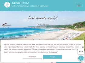 'aspects-holidays.co.uk' screenshot