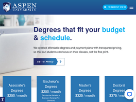 'aspen.edu' screenshot