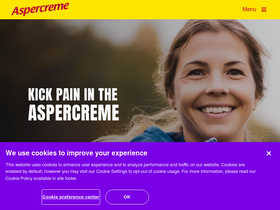 'aspercreme.com' screenshot