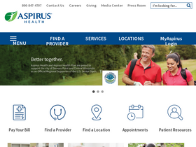 'aspirus.org' screenshot