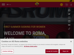 'asroma.com' screenshot