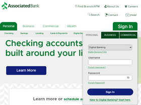 'associatedbank.com' screenshot