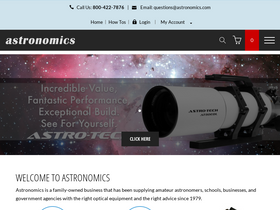'astronomics.com' screenshot