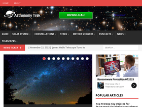 'astronomytrek.com' screenshot