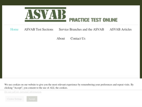 'asvabpracticetestonline.com' screenshot