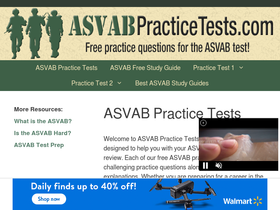 'asvabpracticetests.com' screenshot