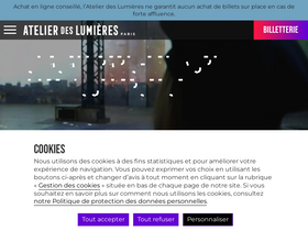 'atelier-lumieres.com' screenshot