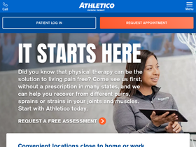 'athletico.com' screenshot