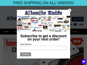 'atlanticknife.com' screenshot