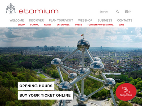 'atomium.be' screenshot