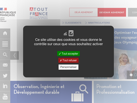 'atout-france.fr' screenshot