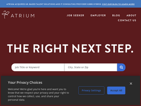 'atriumstaff.com' screenshot