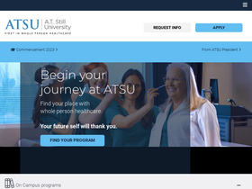 'atsu.edu' screenshot