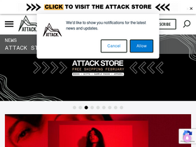 'attackmagazine.com' screenshot