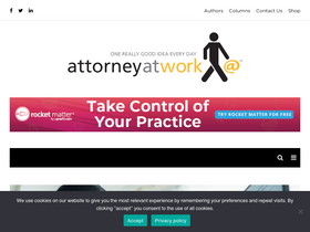'attorneyatwork.com' screenshot