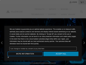 'audeze.com' screenshot