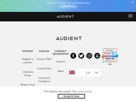 'audient.com' screenshot