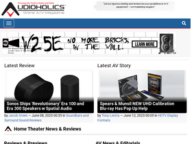 'audioholics.com' screenshot