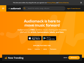 'audiomack.com' screenshot