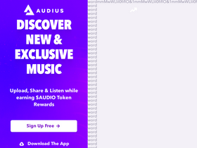 'audius.co' screenshot