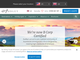 'audleytravel.com' screenshot