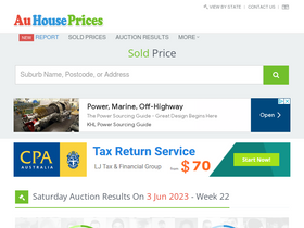 'auhouseprices.com' screenshot