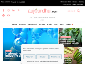 'aujourdhui.com' screenshot