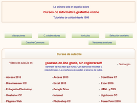'aulaclic.es' screenshot