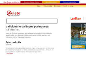 'aulete.com.br' screenshot