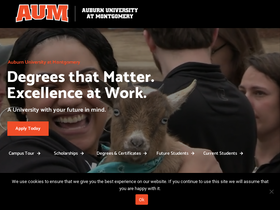 'aum.edu' screenshot