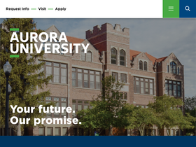'aurora.edu' screenshot