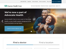 'aurorahealthcare.org' screenshot