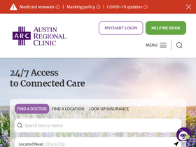 'austinregionalclinic.com' screenshot