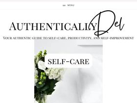 'authenticallydel.com' screenshot