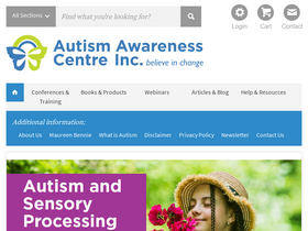 'autismawarenesscentre.com' screenshot