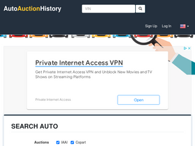 'autoauctionhistory.com' screenshot