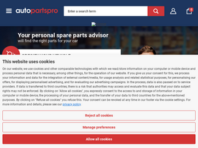 'autopartspro.co.uk' screenshot