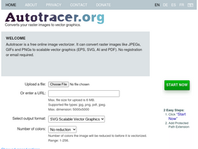 'autotracer.org' screenshot
