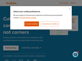 'avalara.com' screenshot