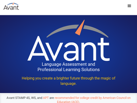 'avantassessment.com' screenshot