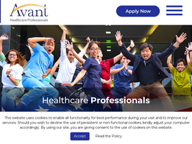 'avanthealthcare.com' screenshot
