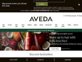 'aveda.com' screenshot