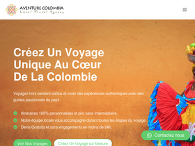 'aventurecolombia.com' screenshot