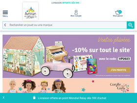 'avenuedesjeux.com' screenshot