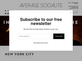 'averagesocialite.com' screenshot