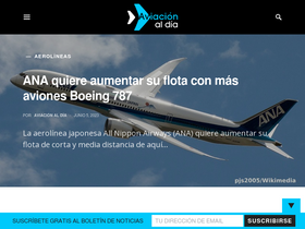 'aviacionaldia.com' screenshot
