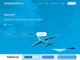 'aviationjobs.me' screenshot