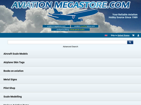 'aviationmegastore.com' screenshot